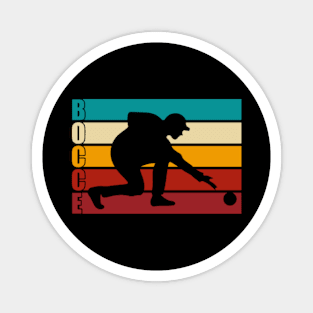 Retro Bocce Player Magnet